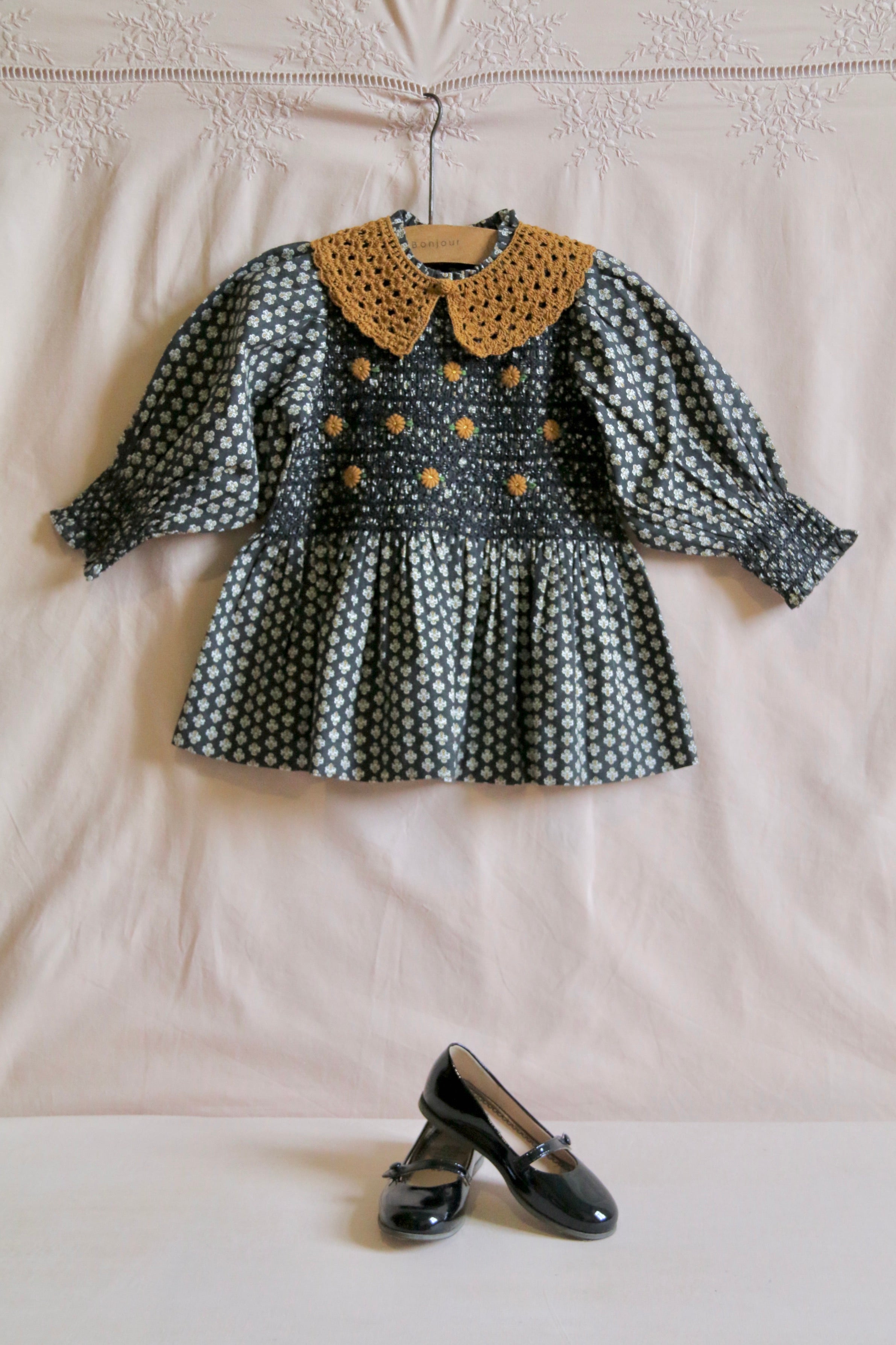 BONJOUR DIARY Handsmock Blouse 8Y ワンピース bonjour diary