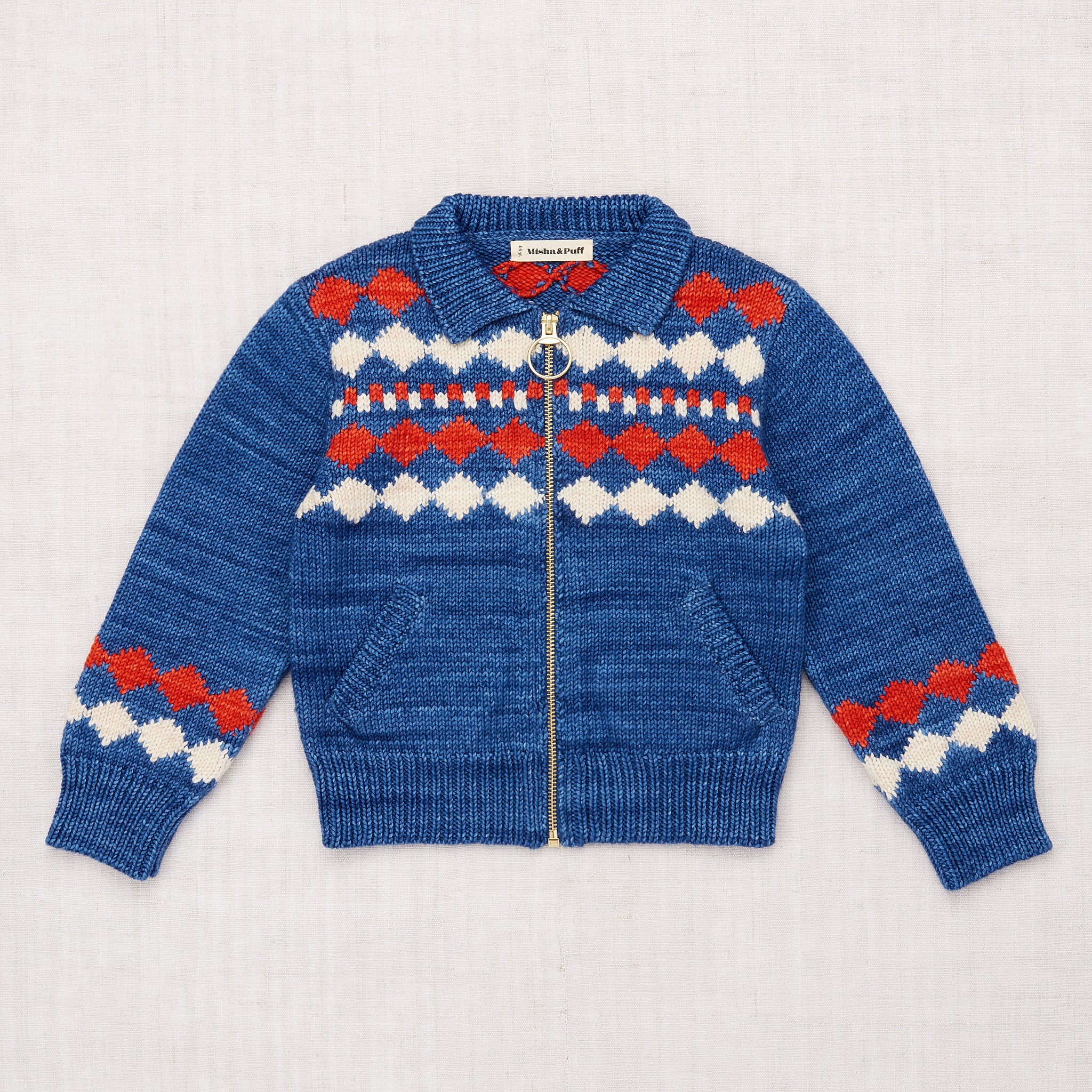 Blizzard Zip Cardigan | Blueberry