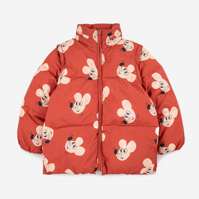 Mouse all over padded anorak