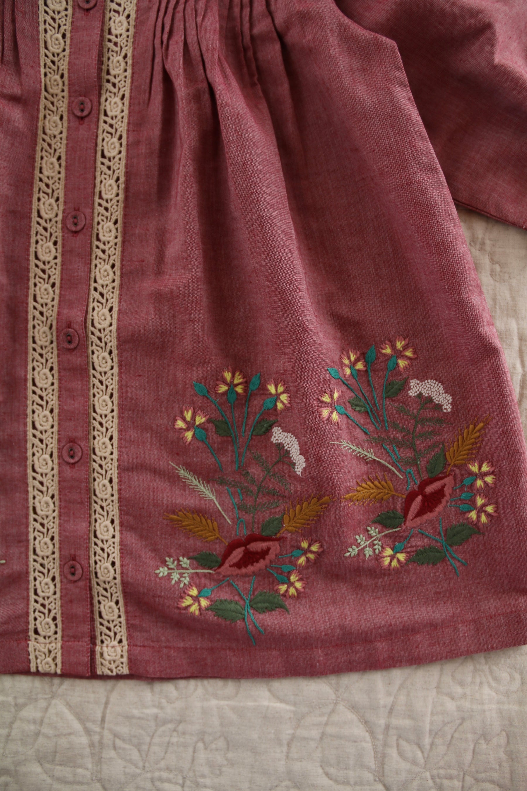Tunique Red chambray