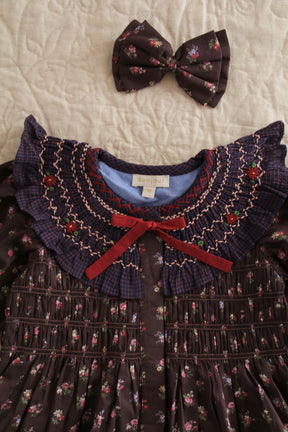 Tunic with hair clips Little bouquet print