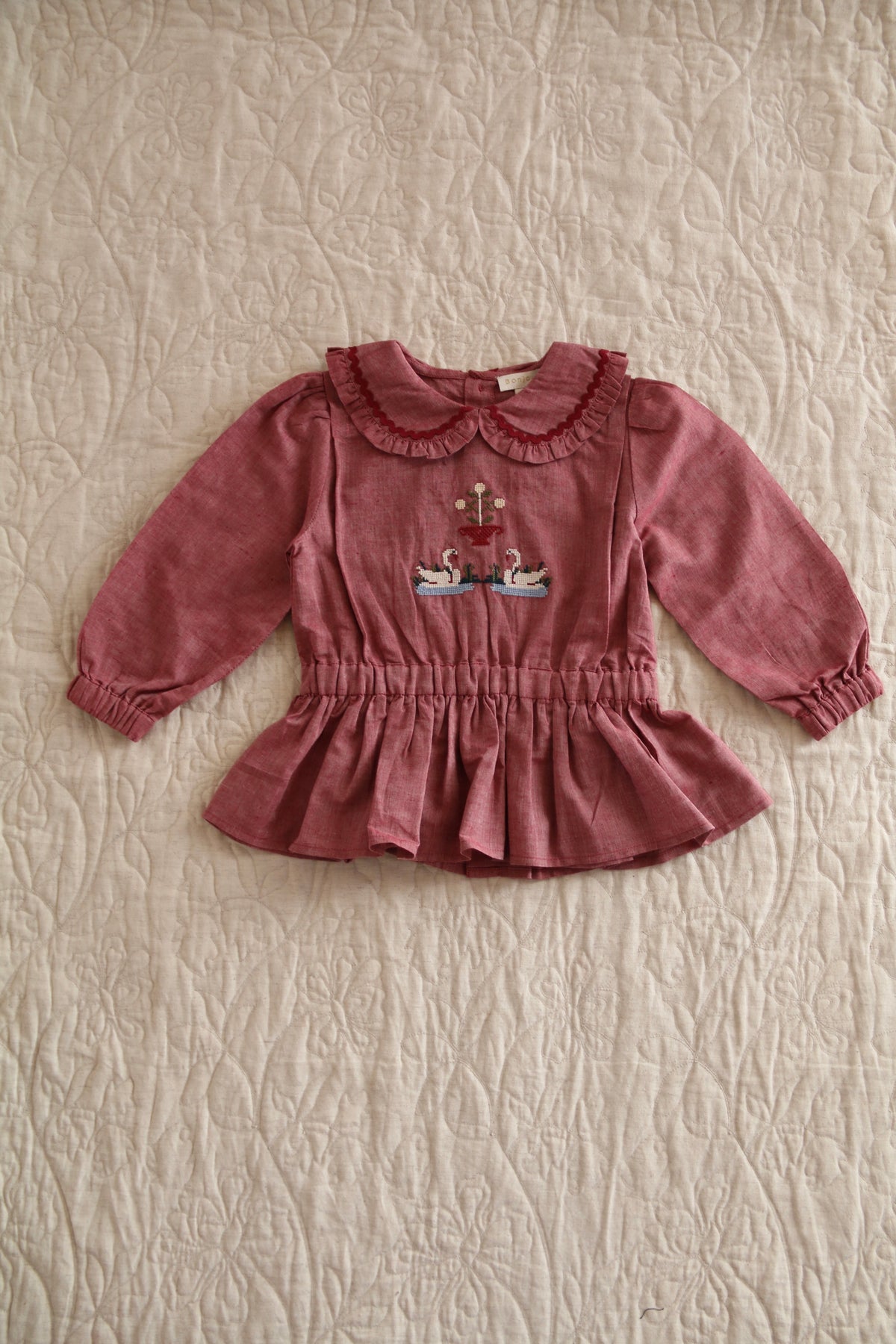 Blouse Red chambray