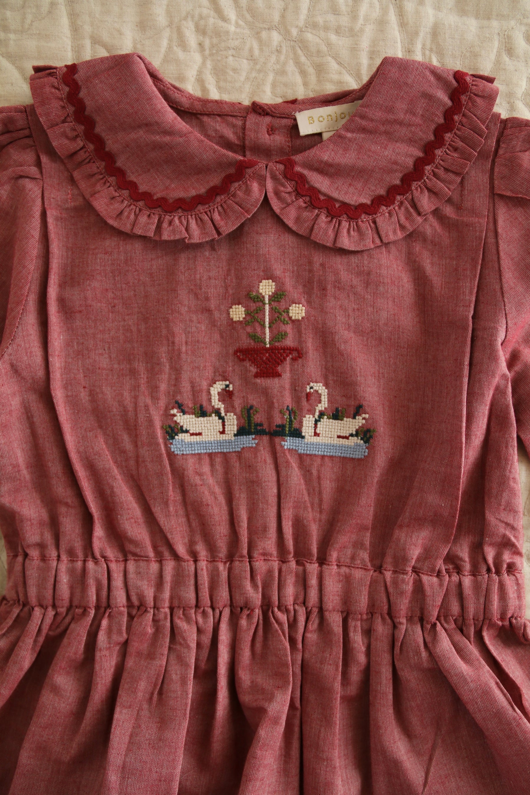 Blouse Red chambray