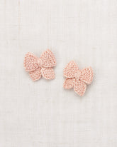 Baby Puff Bow Set Faded Rose