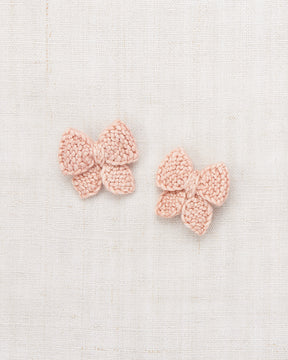 Baby Puff Bow Set Faded Rose