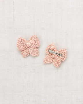 Baby Puff Bow Set Faded Rose