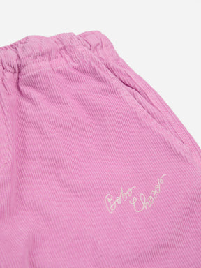 Bobo Choses pink corduroy straight pants