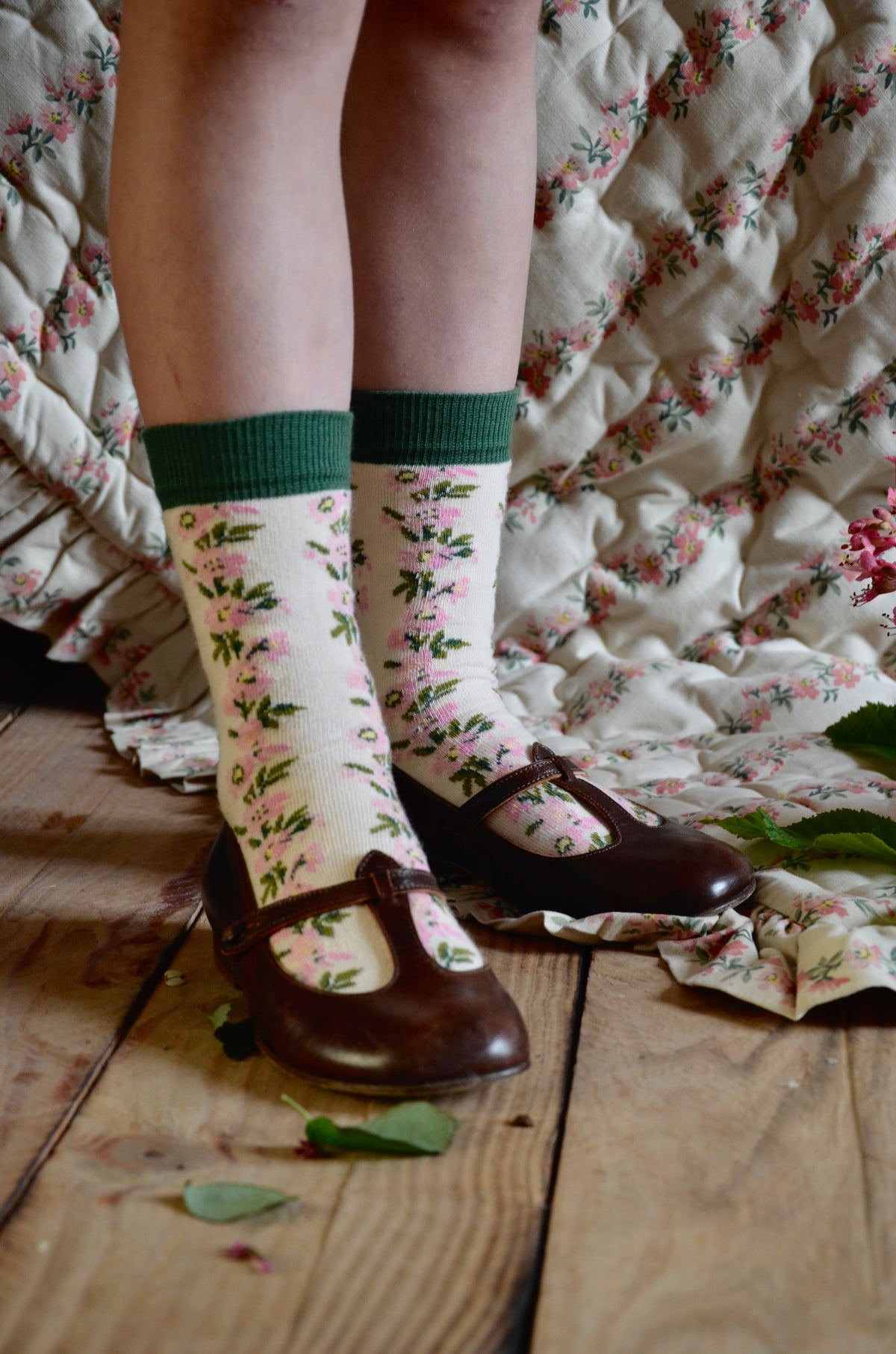 socks farandole flowers