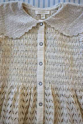 RETRO TUNIQUE Natural lace fabric