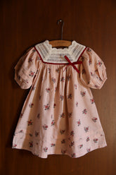 Princess dress Pink garden flowers print - cotton voile
