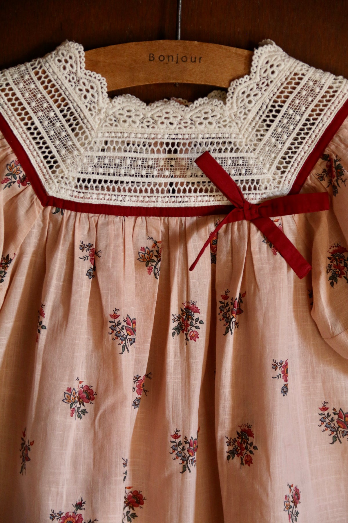 Princess dress Pink garden flowers print - cotton voile