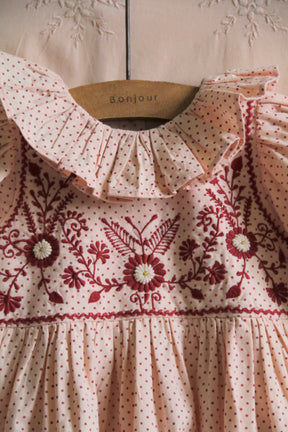 Iris tunique pink dot print