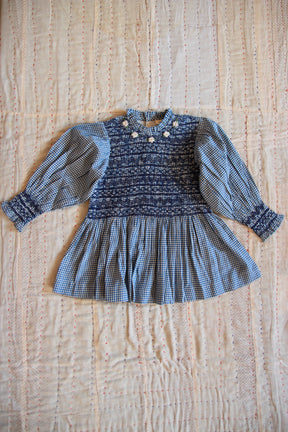 handsmock blouse vichy blue