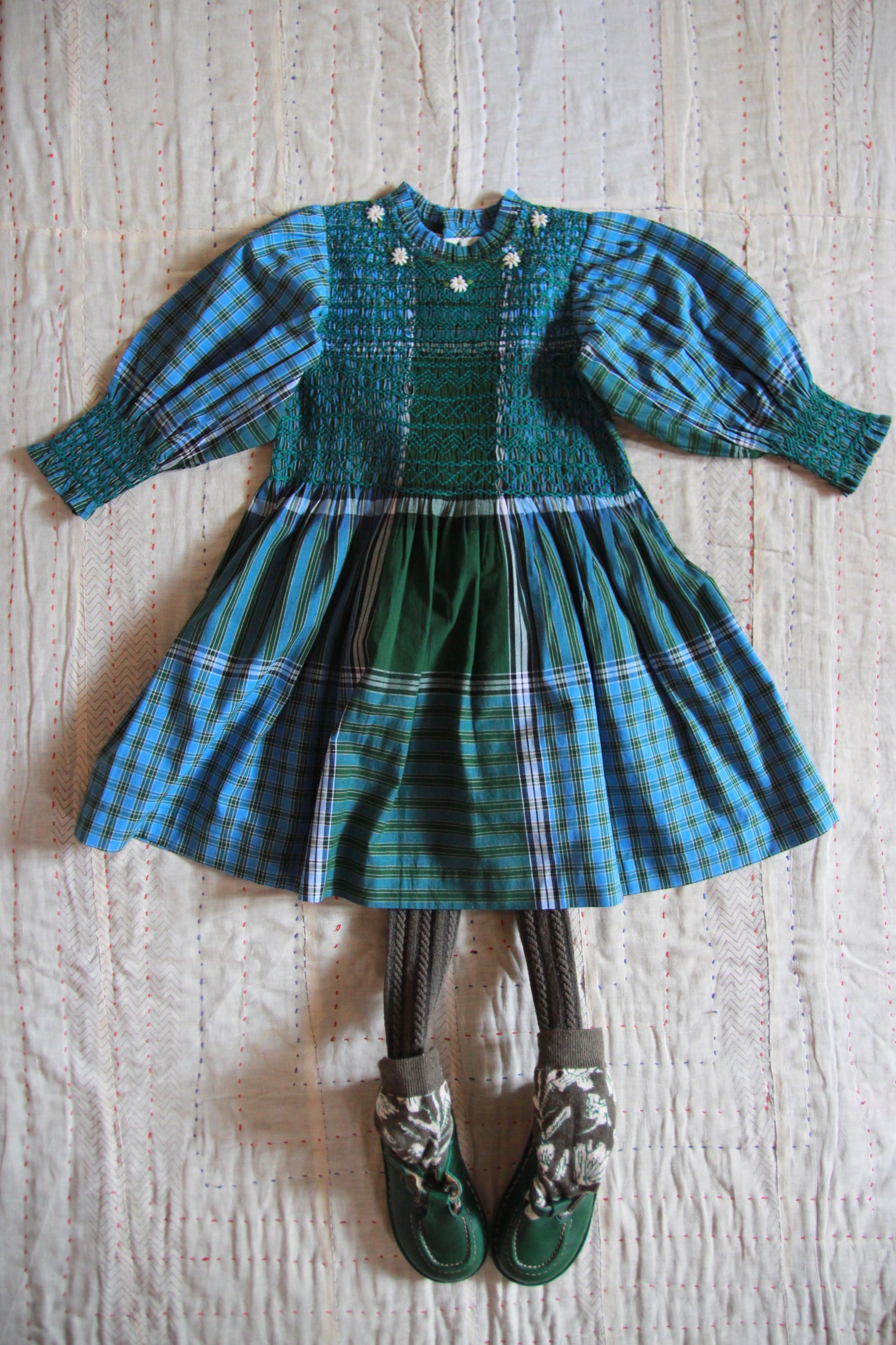 handsmock dress lungi check handsmock dress lungi check