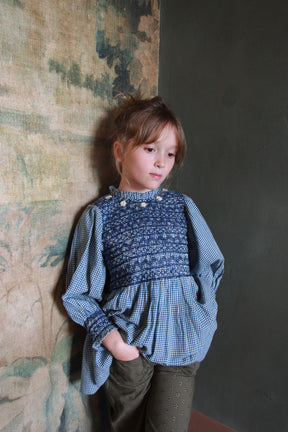 handsmock blouse vichy blue