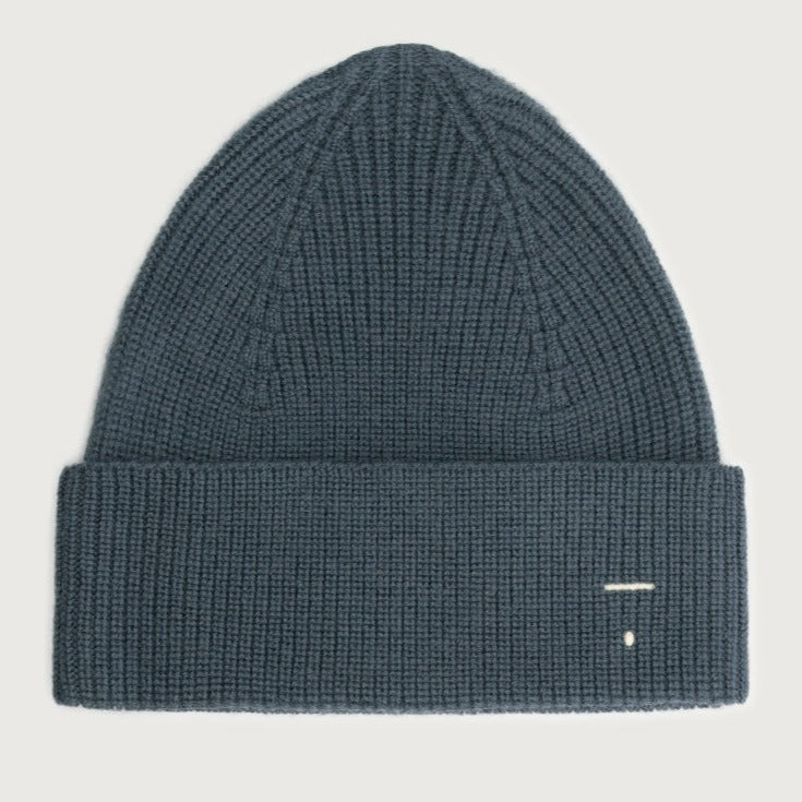 Gray Label Knitted Beanie Blue Grey 1