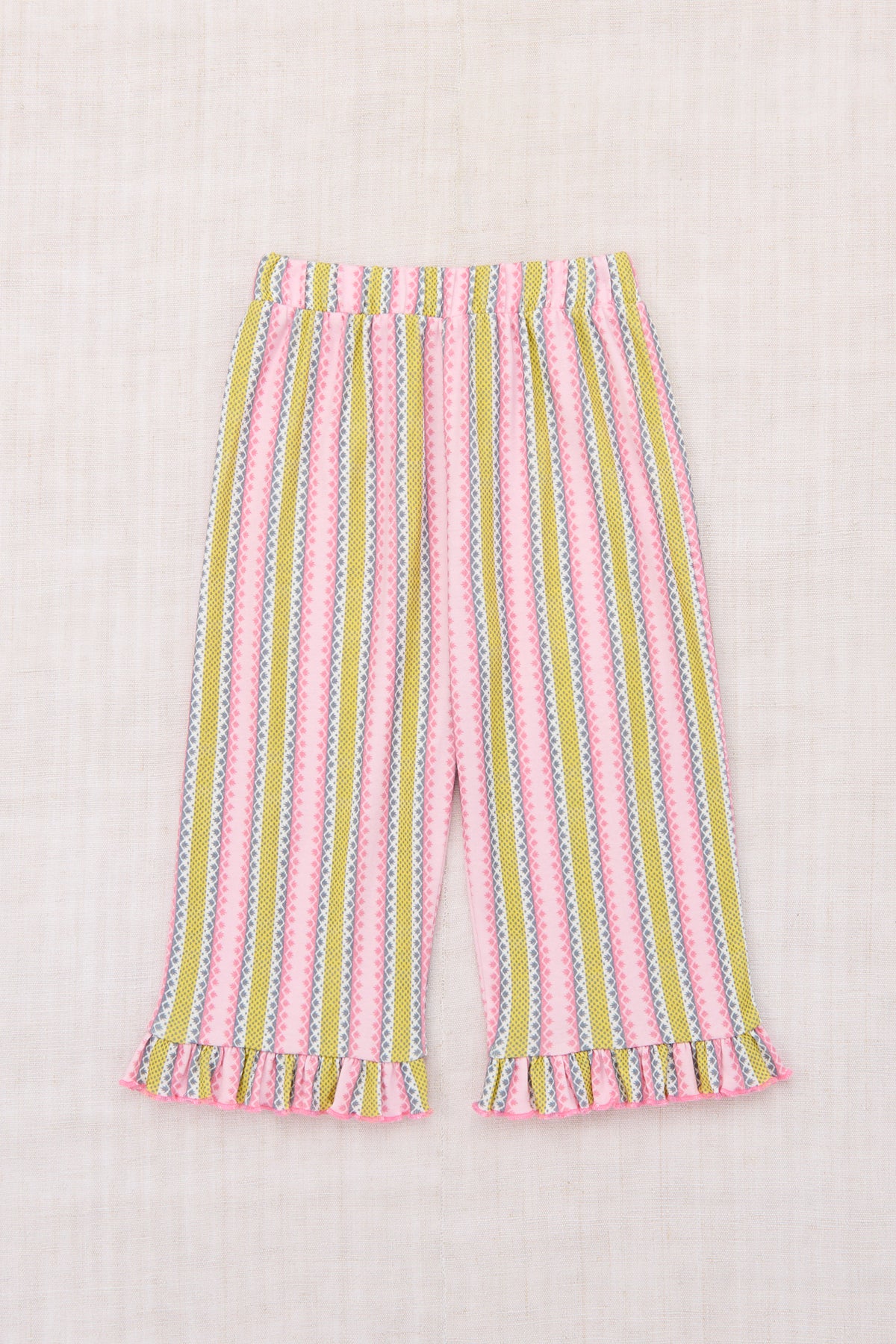 Ruffle Pedal Pusher Aura Vaquero Stripe