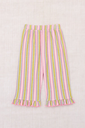 Misha & Puff  RUFFLE PEDAL PUSHER  AURA VAQUERO STRIPE  26ss Drop2