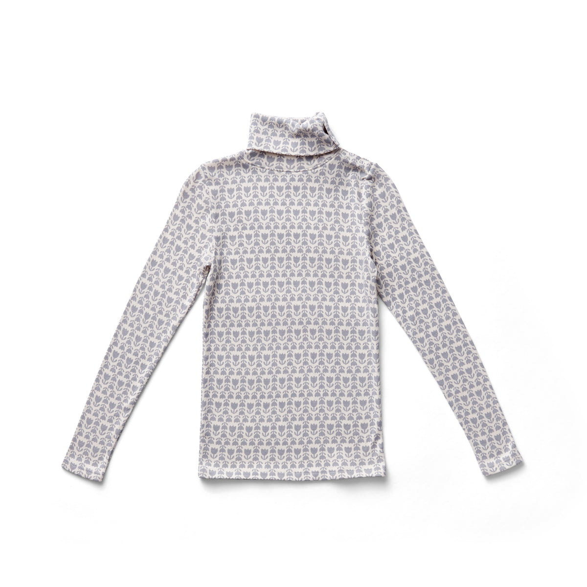 SNAP TURTLENECK FOLKLORE PRINT, HAZE