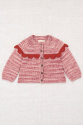 Scallop Yoke Cardigan Heavy Gauge