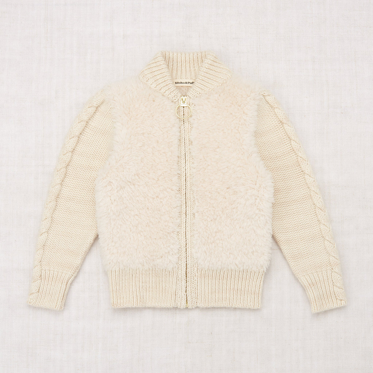 Woolly Braided Zip Jacket | String
