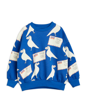 Pigeons aop sweatshirt Blue