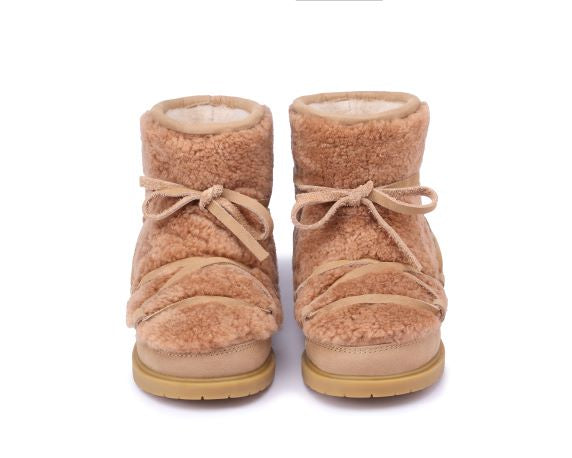 Boots Curly Sheep Wool | Inuka Beige