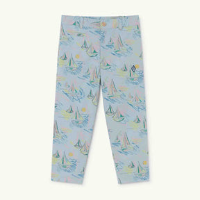 The Animals Observatory - CAMEL KIDS TROUSERS SOFT BLUE BOATS