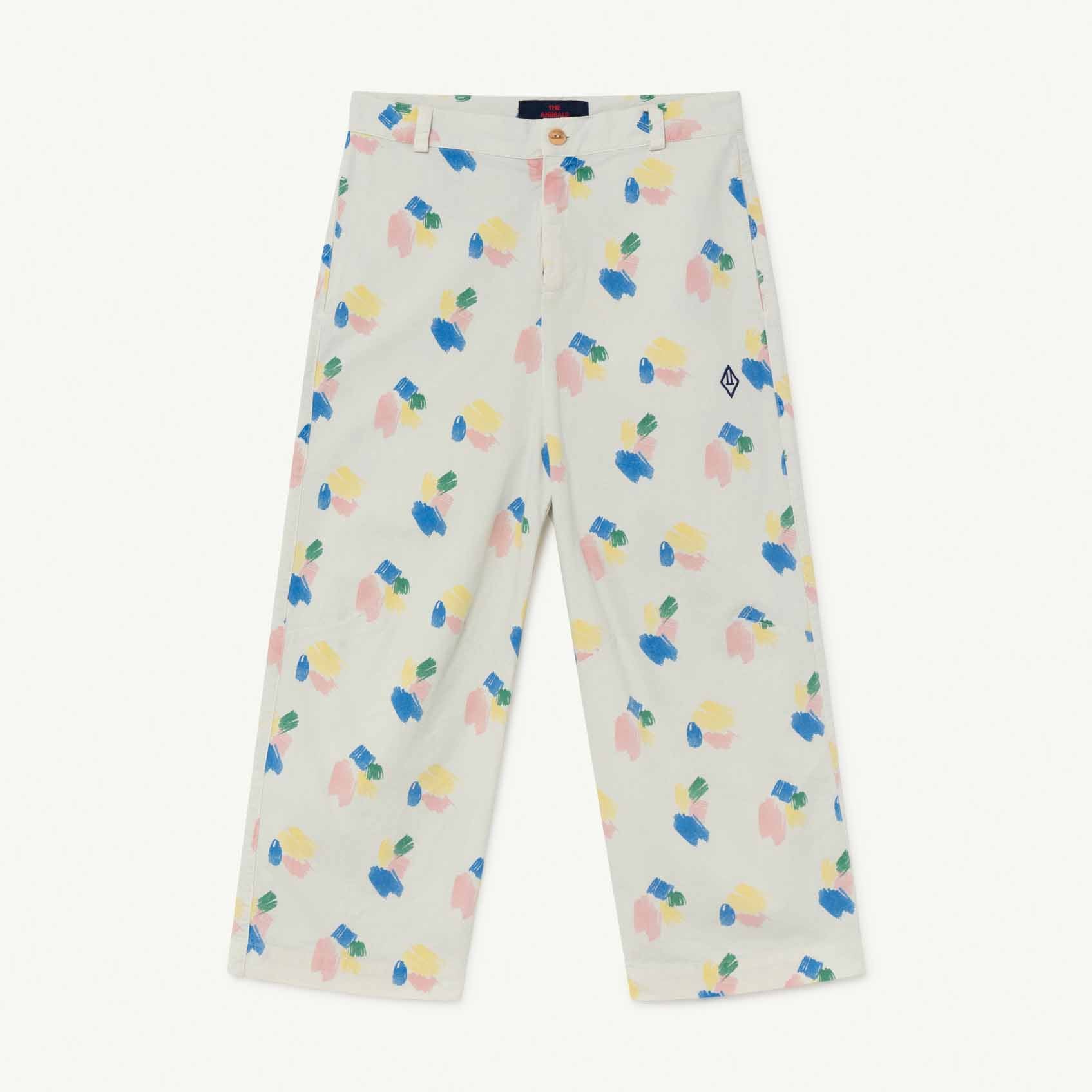 The Animals Observatory - CAMEL KIDS TROUSERS WHITE STROKES